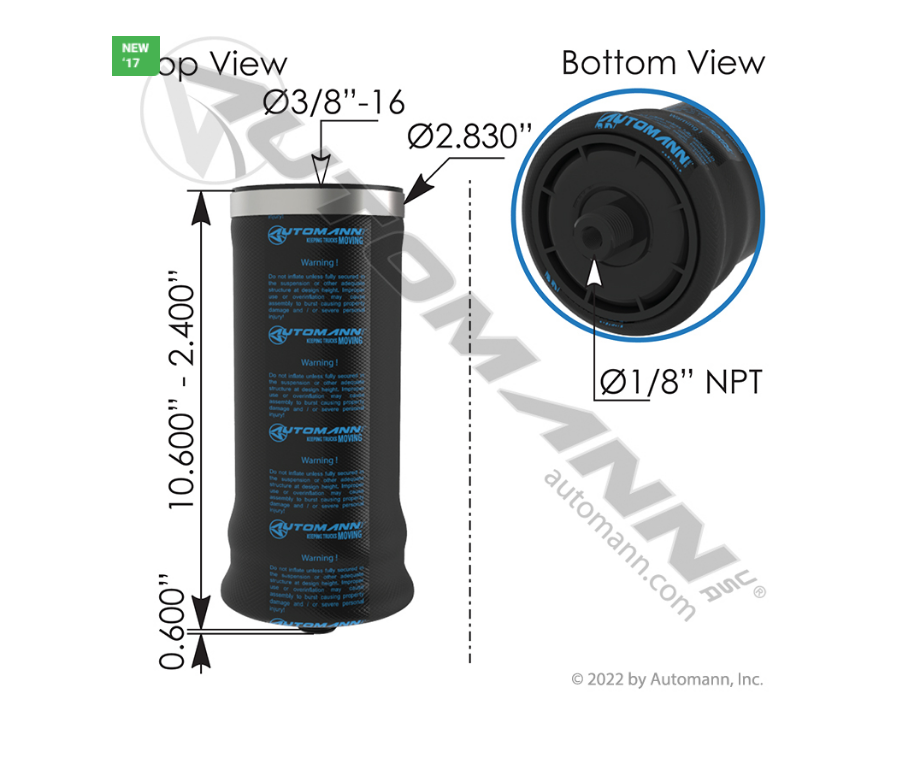 ABSZ70-7092 - Air Spring Cabin (1B15377, 1B15378, W023587092)