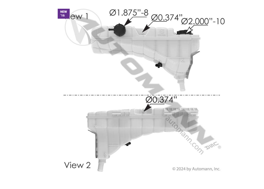 575.1023 - Coolant Reservoir Peterbilt