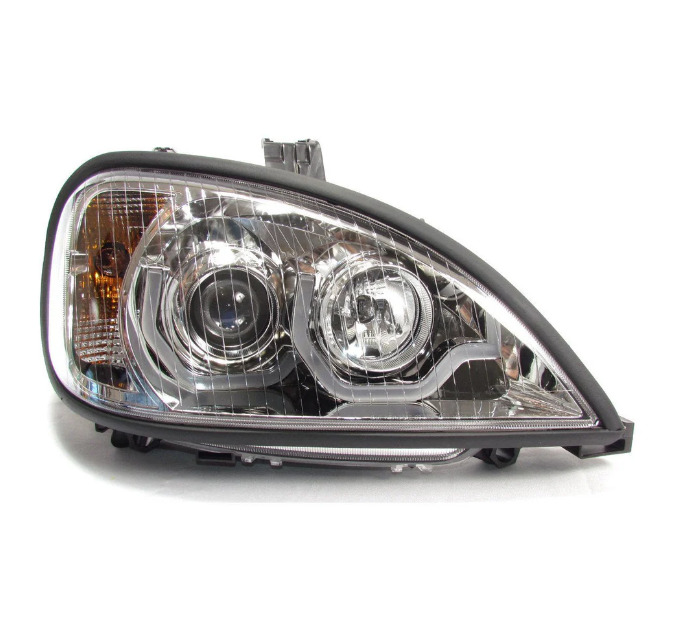 Chrome Housing Projector Headlight With Led Light Bar For Freightliner Columbia - Passenger Side | F236802