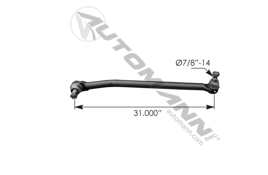 463.DS7511 - Drag Link LH 31.000in C to C Ken-Pete ( J206011, L24VU8595A11, L24VU8595A11L)