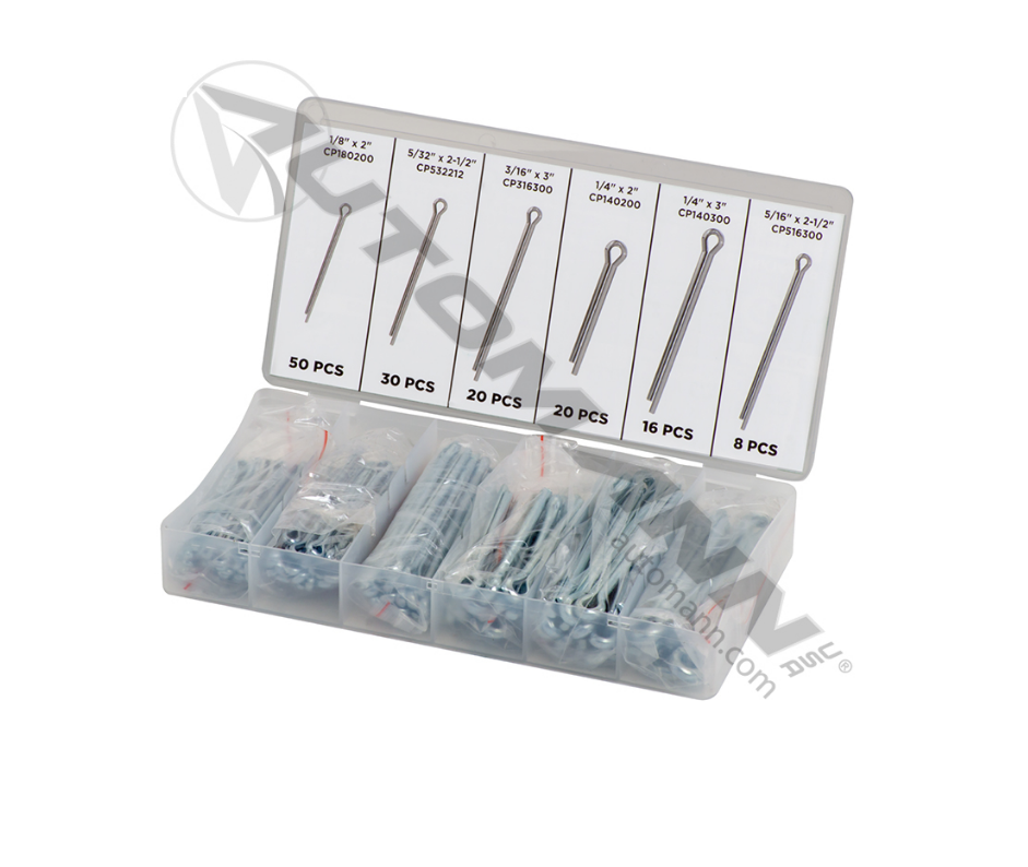 562.HK144CP - Cotter Pin Asst Kit 144pc (ATD363, W5206)