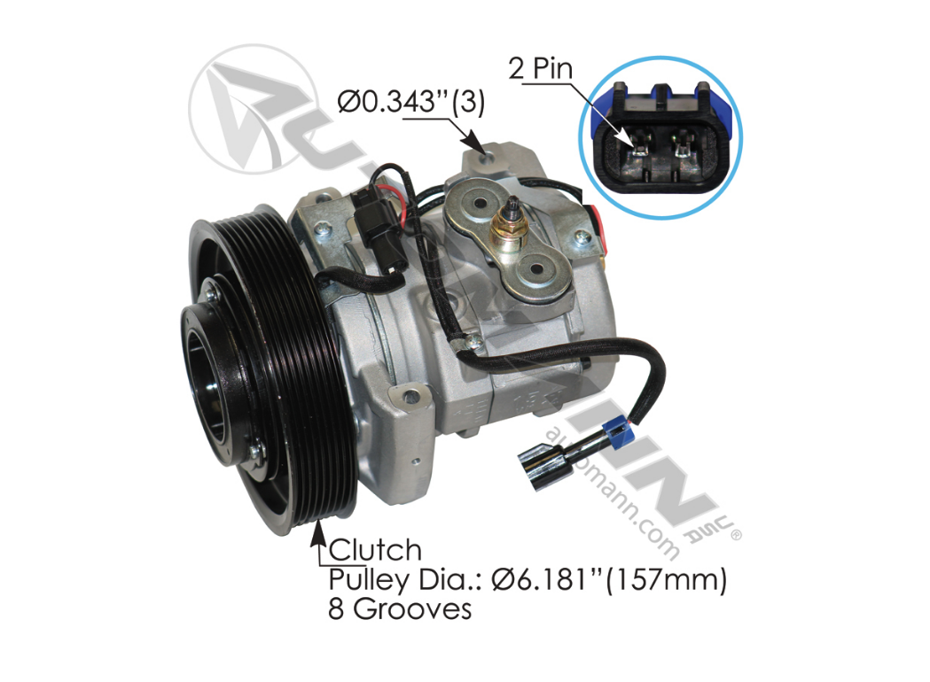 830.31302 - Air Conditioning Compressor 10S15C Type ( 5405, 03-0627, 2265771000, 75R9082)