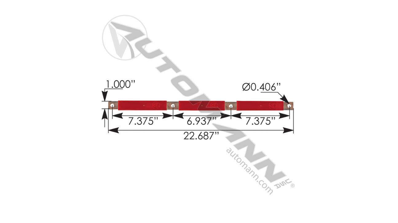 178.2024RD - Battery Bar Positive Red (21107828, 2425529P)