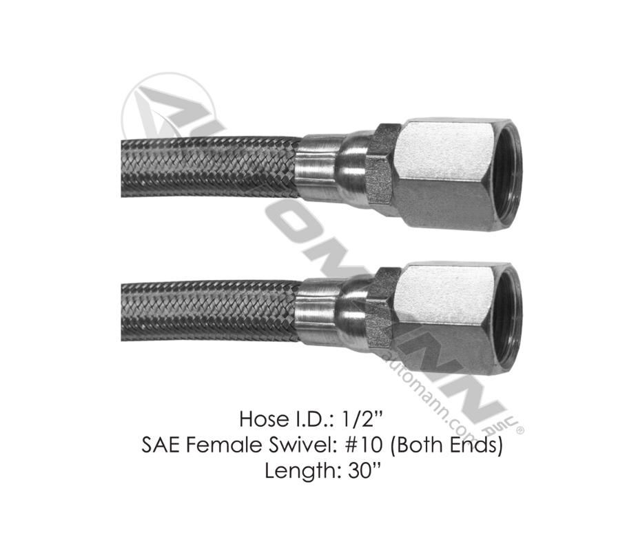 177.10130 - Discharge Hose 2 Fem SAE Swivel 30in ( 19DSW330, 462230)