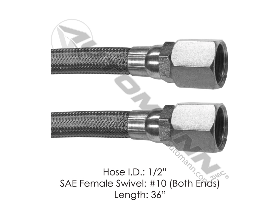 177.10136 - Discharge Hose 2 Fem SAE Swivel 36in ( 19DSW336, 142536, 462236)