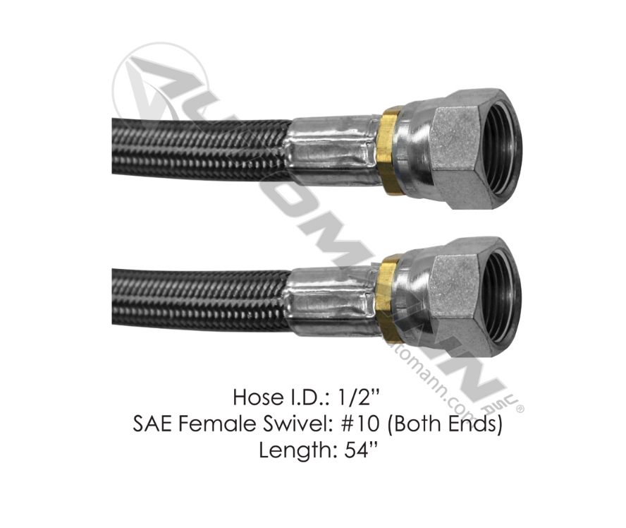 177.10148 - Discharge Hose 2 Fem SAE Swivel 48in (19DSW348, 462248)