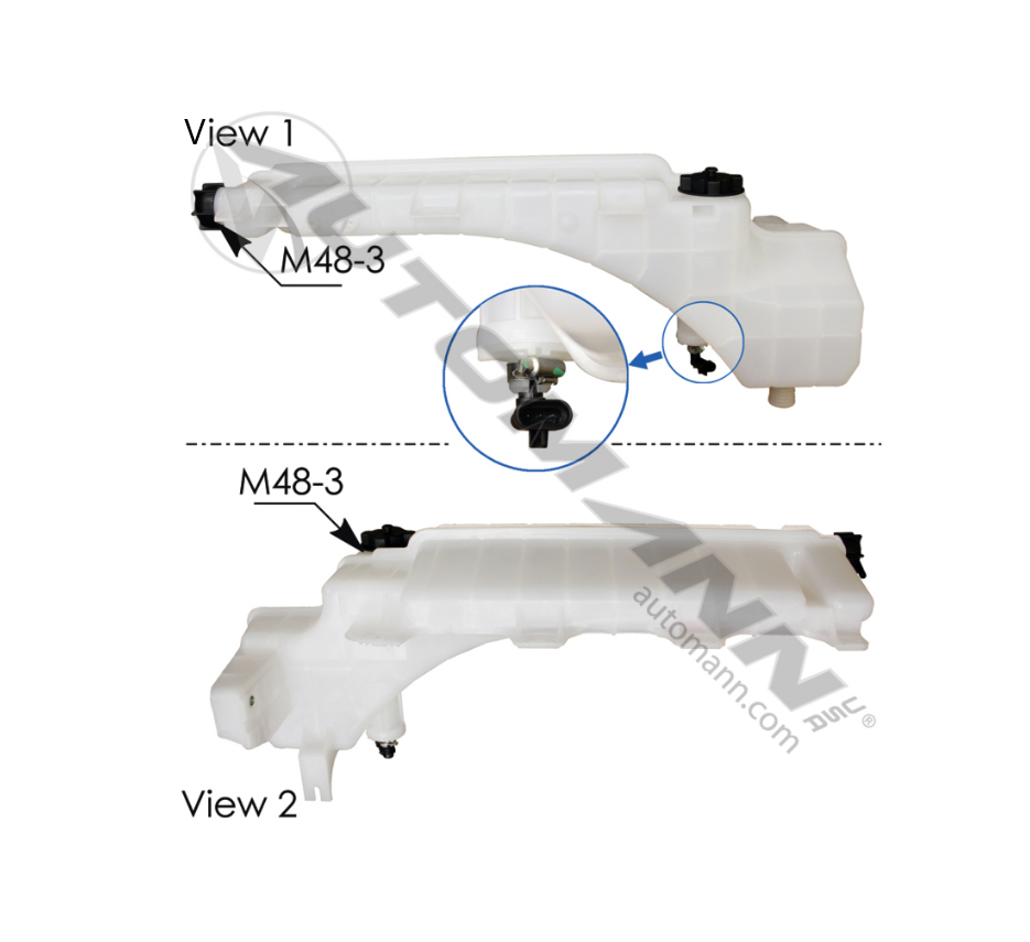 575.1082 - Coolant Reservoir Volvo (1019340S09, 22061290, 23059017, 76MF533M)