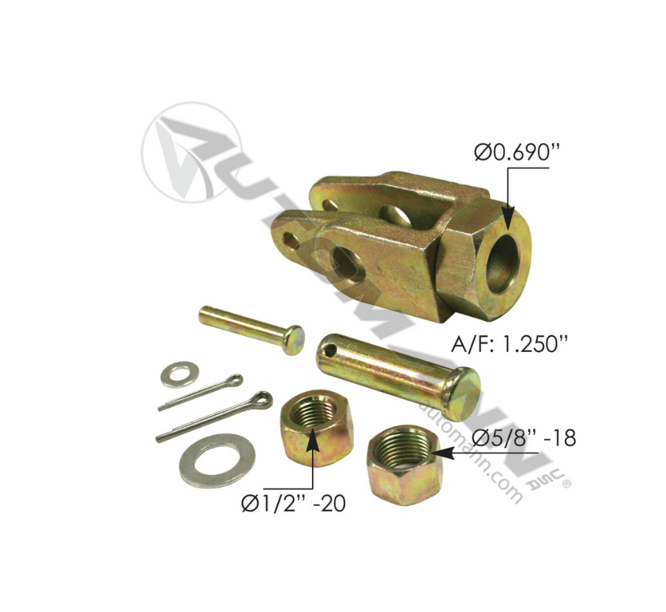 179.YK5010 - Clevis Kit Gunite Type 1/2in and 5/8in