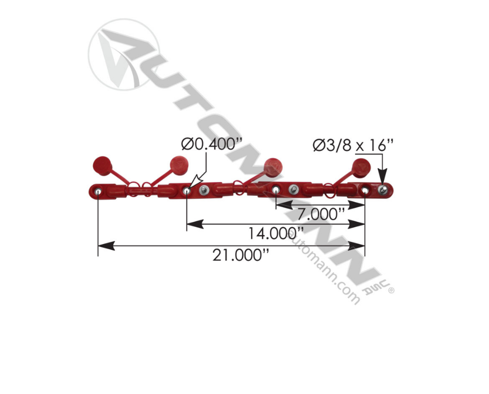 178.2022RD - Cable Overmolded Harness 2/0 21in Red (04662)
