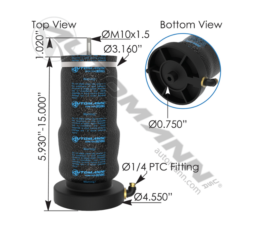 ABSZ70-2451 - Air Spring Cabin Volvo (20530776, 1S5156)
