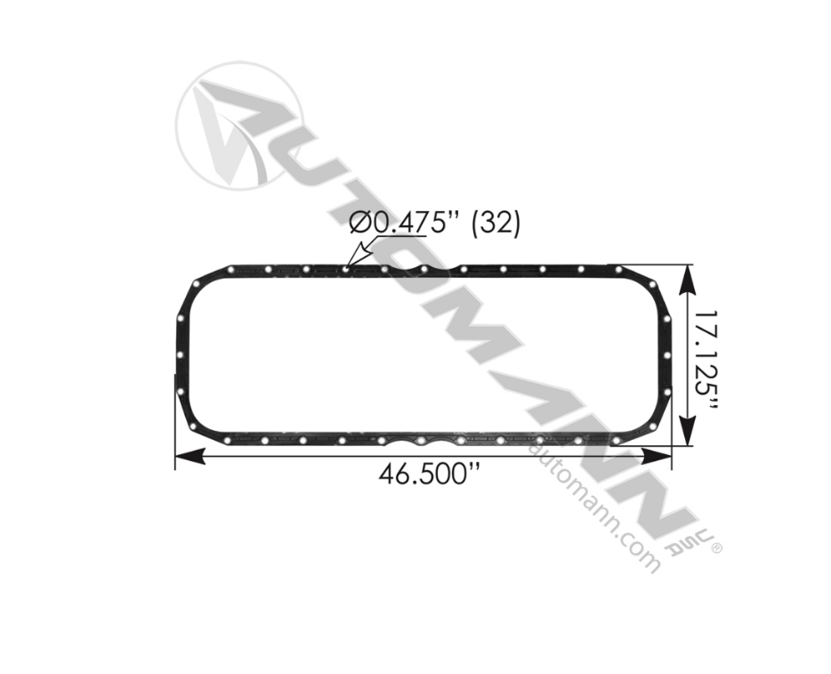 M90684 - Oil Pan Gasket Cummins ISX 15.0L