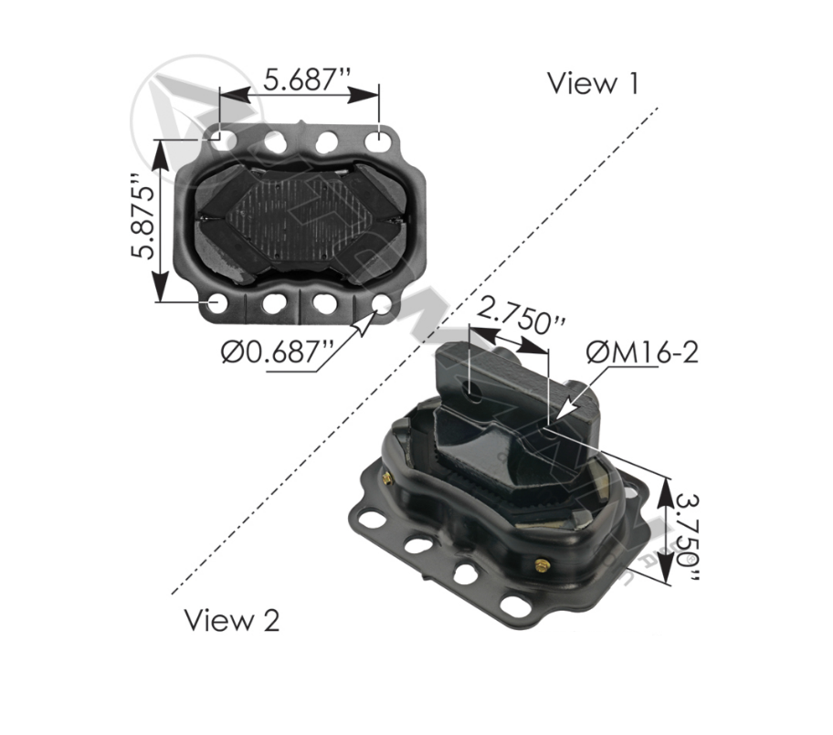 M17499 - Motor Mount Rear Peterbilt (12448, 12448TBG)