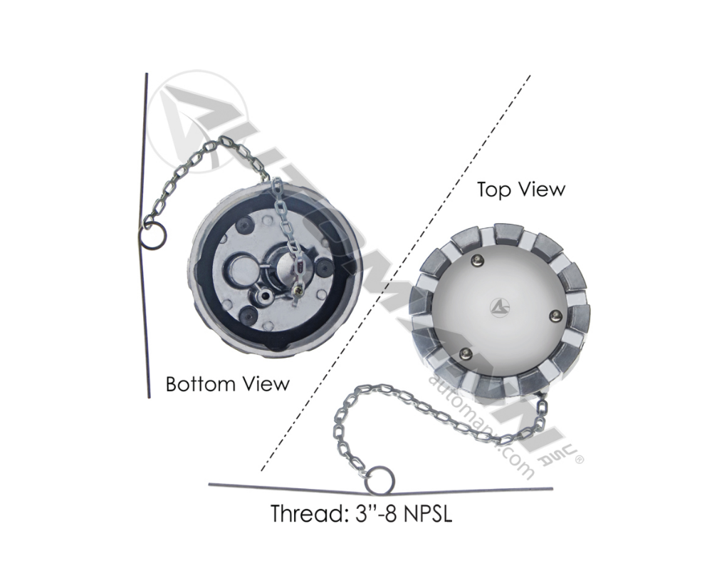 572.1009 - Fuel Cap Vented, Non-Locking 3in-8 NPSL (2040848C91, 3559312C1, 249-2B)