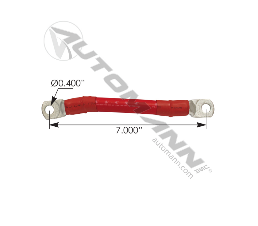 178.2009RD - Cable Batt Stackable 2/0 7in Red ( 01484, 058128)