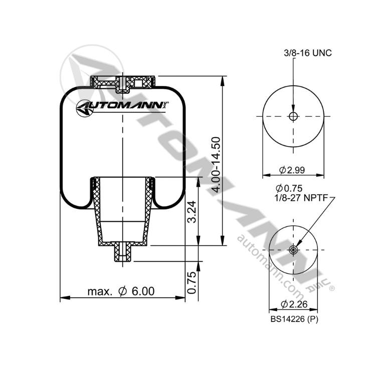 ABSZ70-7110 - Air Spring Cabin (7110, 1S5-152, 69437, 11020082)