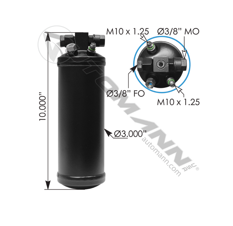 830.41007 - Air Conditioning Receiver Drier (7169, 07-0610A, N83319510, N83319615)