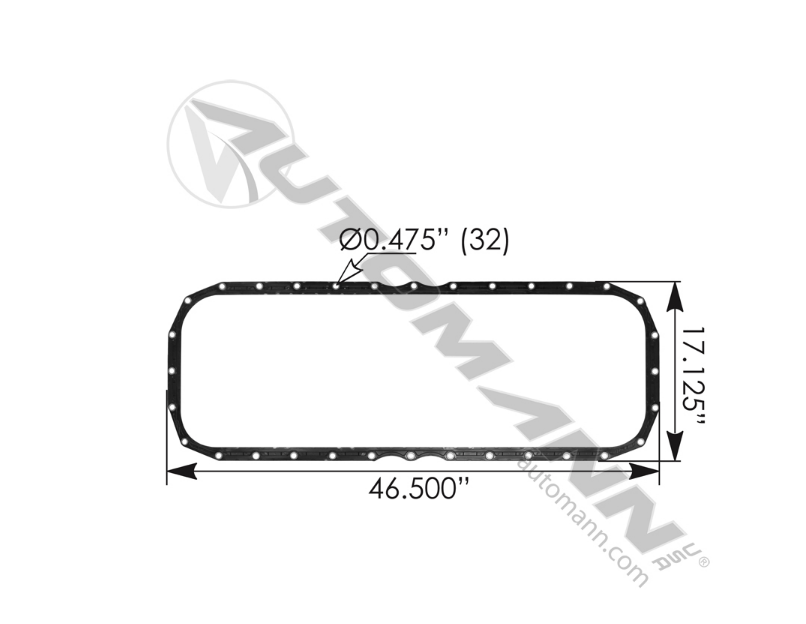 M90684EL - Oil Pan Gasket Cummins ISX 15.0L ( 4026684)