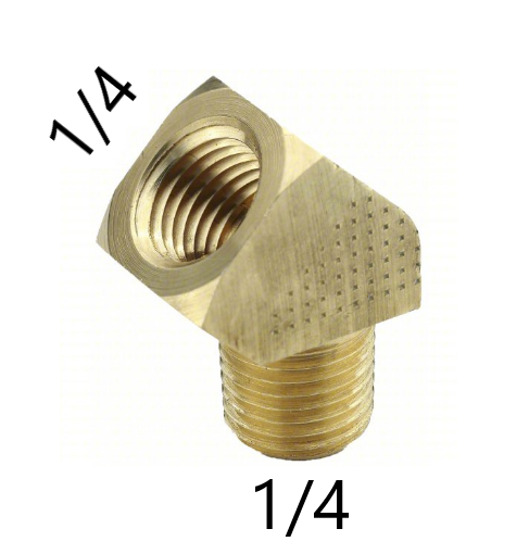 Pipe Fitting 45° Street Elbow (M1/4xF1/4) - RP4014-M8-F8