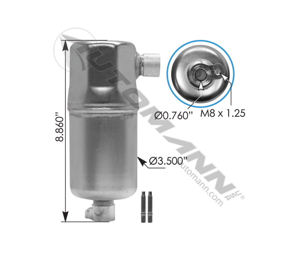 830.41011 - Air Conditioning Accumulator (7408, 07-1409A, F31-6063, 18-04171)