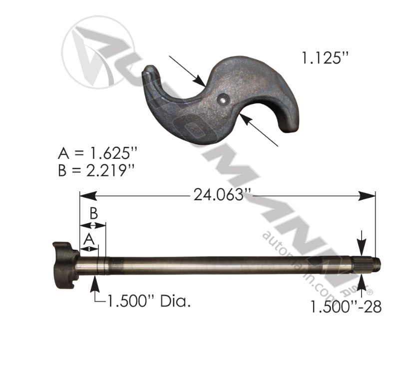 123.282402.03 - Camshaft LH (E-9100, R607199, 17-515, M16WKL20-242, 12328240203)