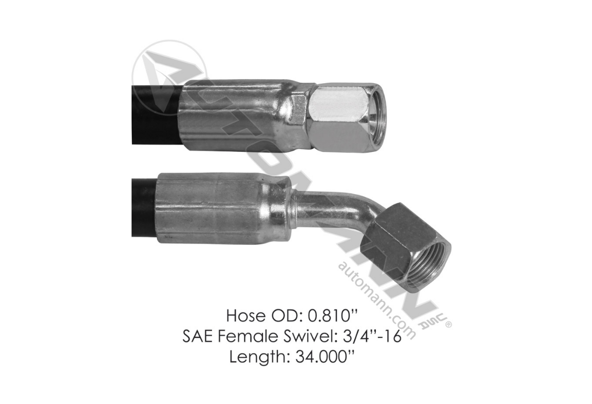 561.46434 - Power Steering Hose Freightliner 34in (1414442034)