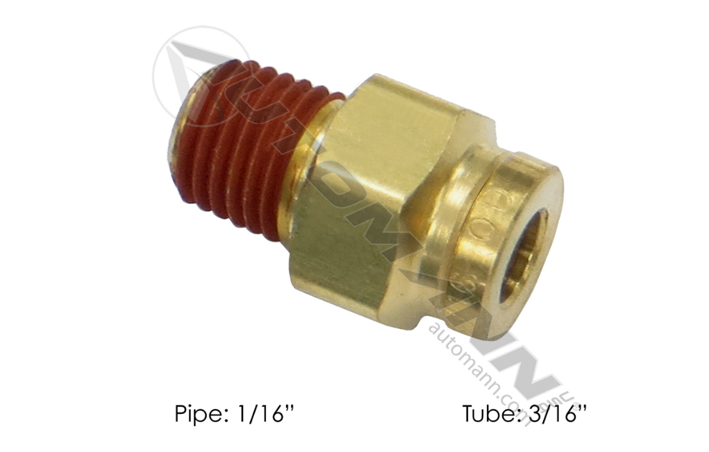 177.13B683X1 - Brass PLC Male Connector 3/16 X 1/16 ( PL13683X1)