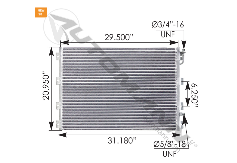 813.59101 - Condenser Kenworth (6202, 04-1009, K122-125, 1514017)