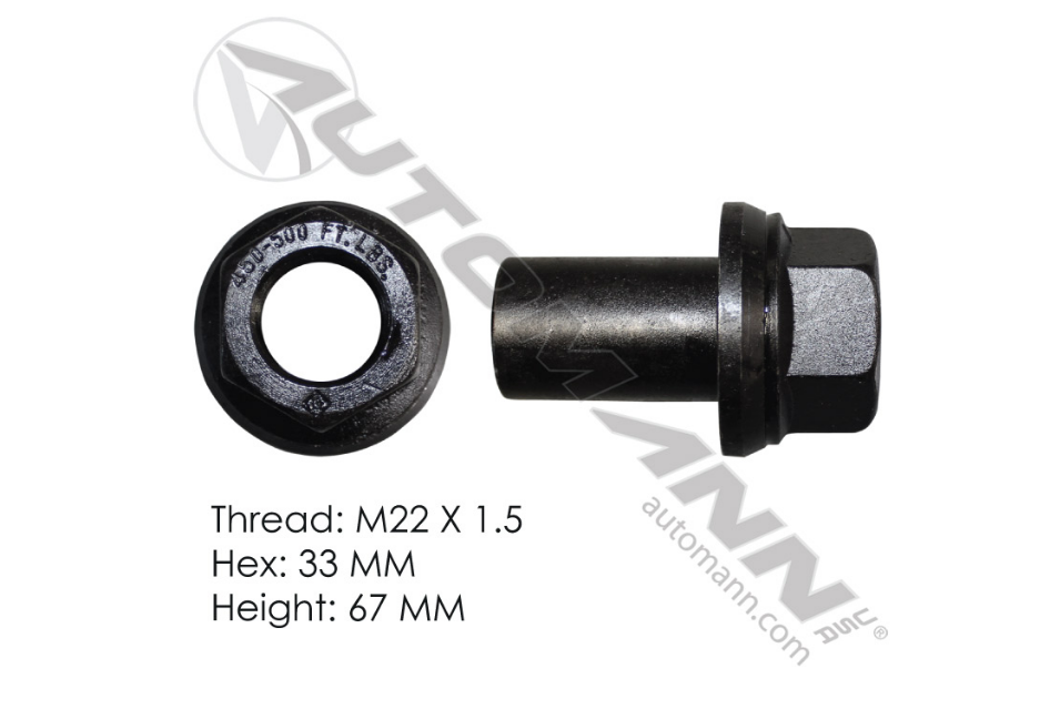 201.3034 - Metric Sleeved Flange Nut-39MM Sleeve (E-15683, R0015683)