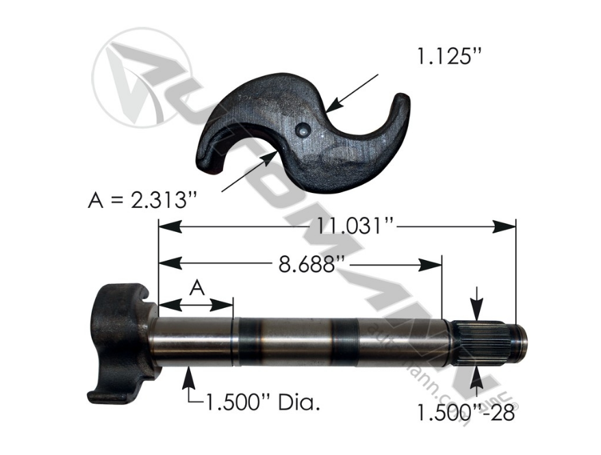 125.281102.02 - Camshaft RH. Ref. # E-11867, R607326, S246361R, S233471R