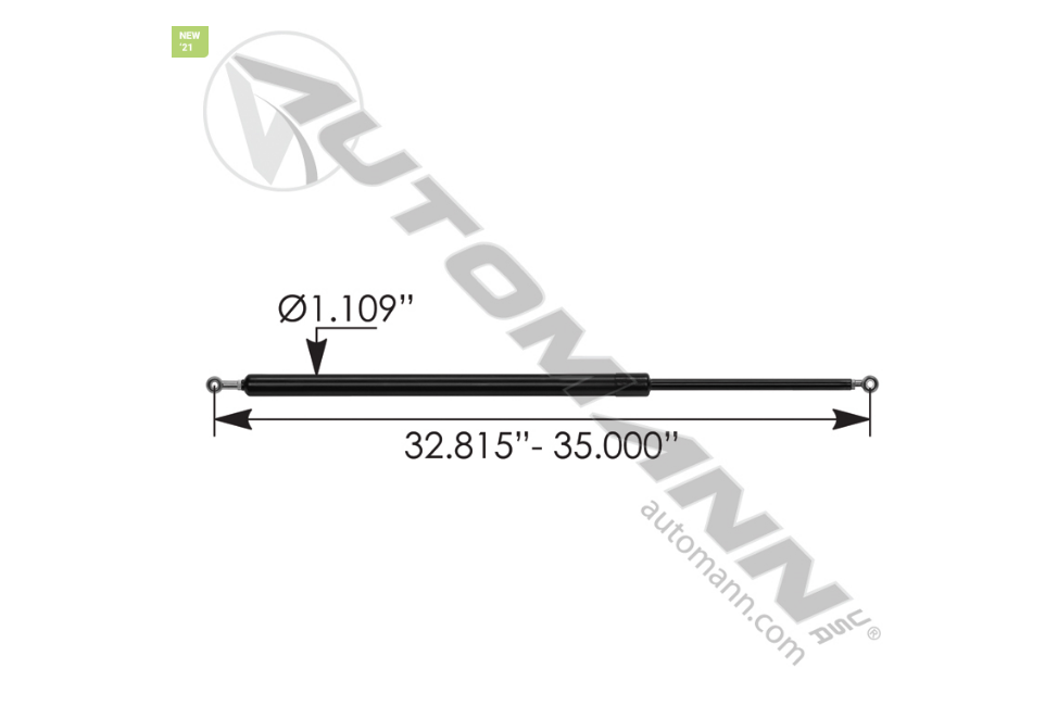 A99231 - Hood Shock Freightliner. Ref. # A1719230001, A1721056001