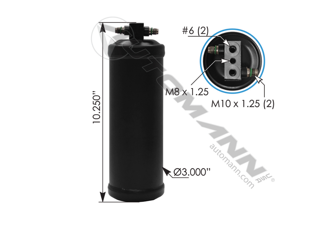 830.41022 - Air Conditioning Receiver Drier. Ref. # 7197, 07-0614A, PH088518-00, N83319744