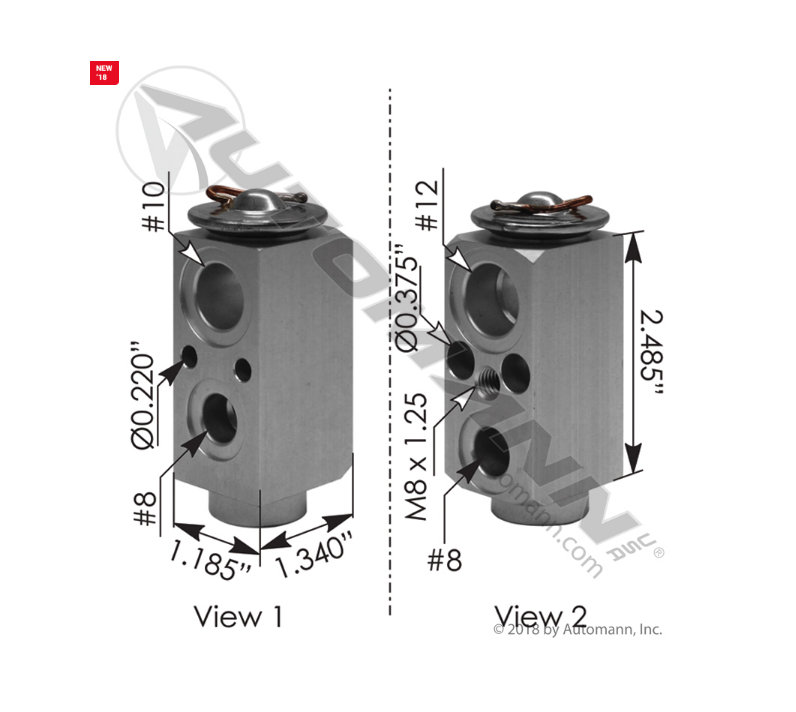 830.42016 - Expansion Valve (Ref. # 1632, 12-0625A, BOAN9535001, 1812008)