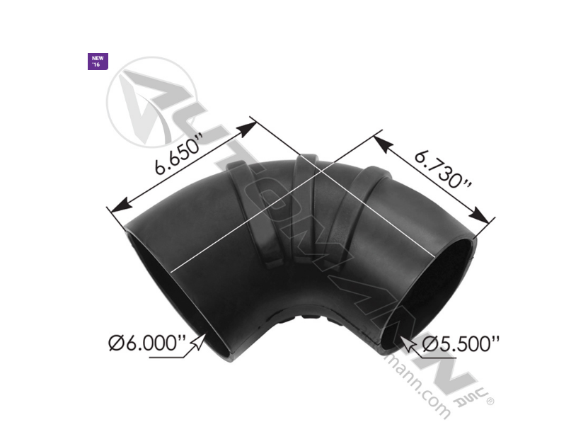561.47792 - Reducer Elbow Rubber 6-5.5in ID (Ref. # 431839C1, 414974C1, 23300)