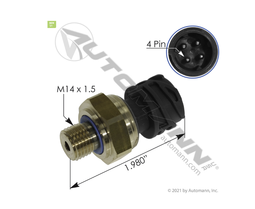 577.75635 - Oil Pressure Sensor Paccar (Ref. # 1826281, 2041678, 2127356)