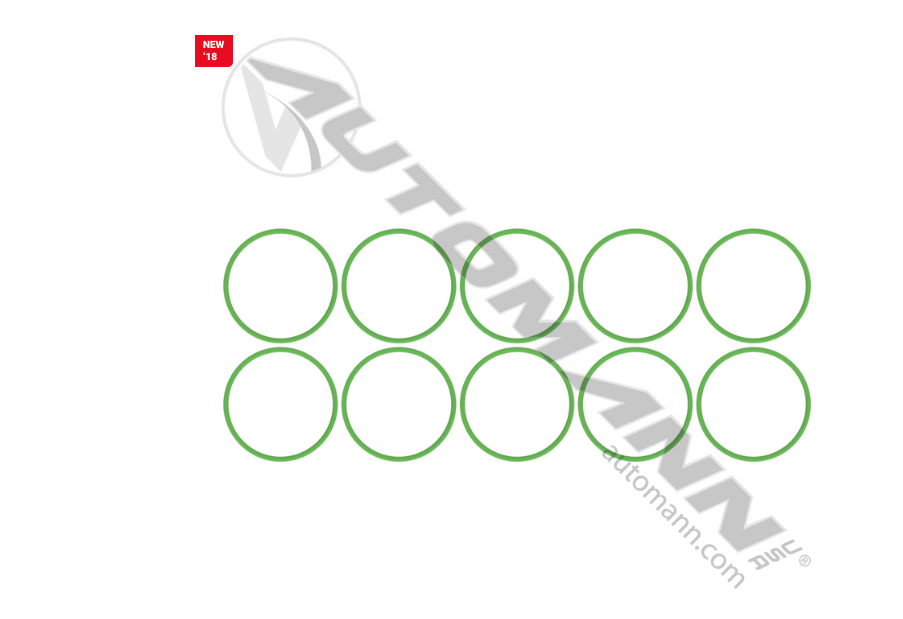 830.52212G-10 - AC O-Ring No 12 HNBR Green 10pk Ref. # 0017, 16-4212, 153615, 801217, 2799018