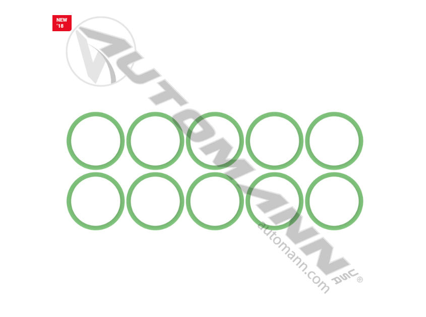 830.52210G-10 - AC O-Ring No 10 HNBR Green 10pk Ref. # 0015, 16-4210, 1530487, 801203, 2799017