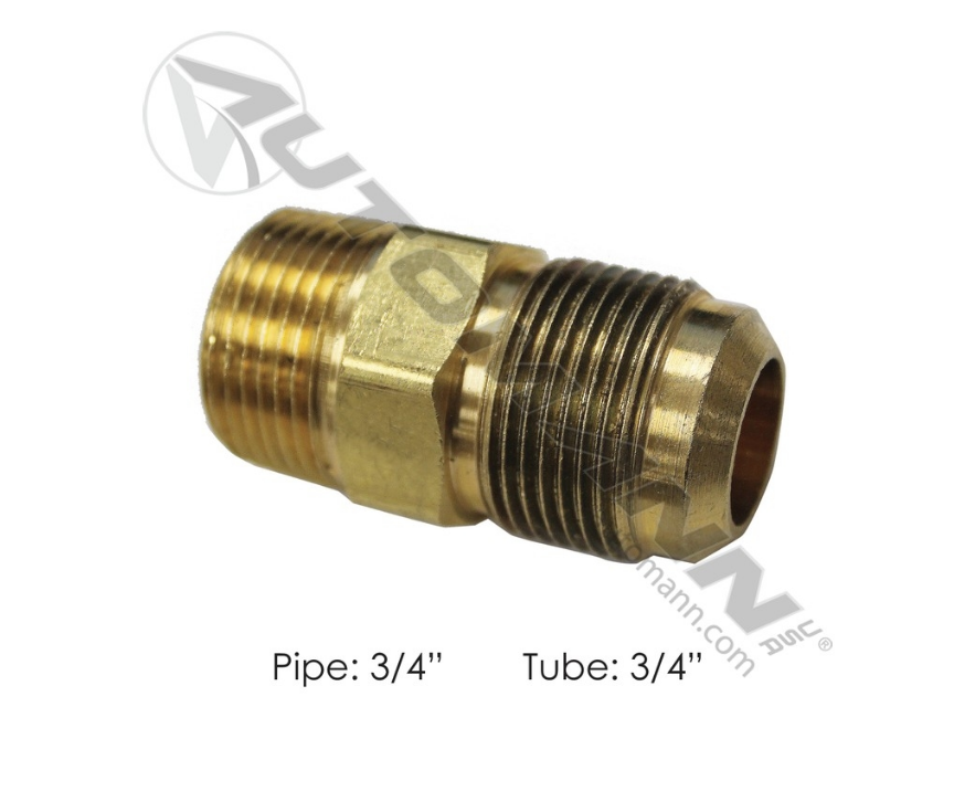 177.84812E - Male Connector 3/4in SAE X 3/4in Pipe. Ref. # 48X12X12, 48F1212, 4812E, 014811