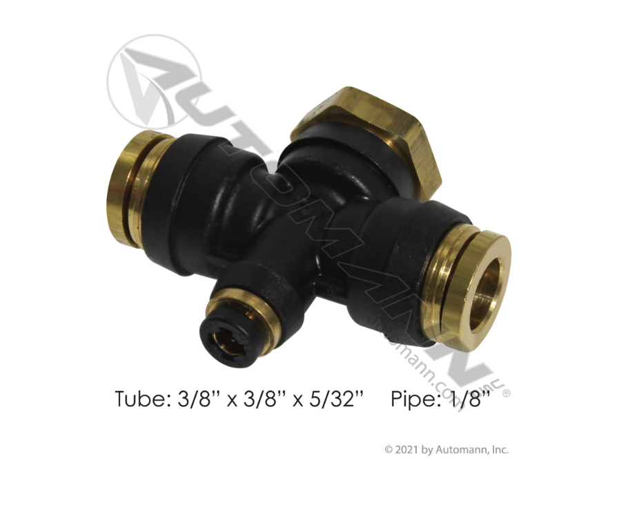 177.12C856625A-C - PLC 4-Way Fitting 3/8x3/8x5/32 x 1/8NPT, Ref. # 23-14054-000