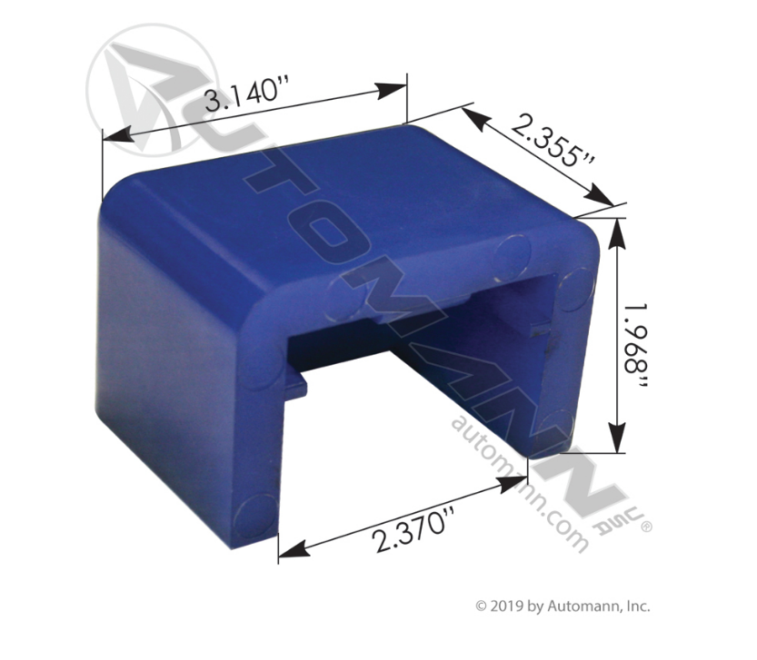 M13353UB - Hood Bumper Poly Peterbilt, Ref. # 12364, 1304711, 304016