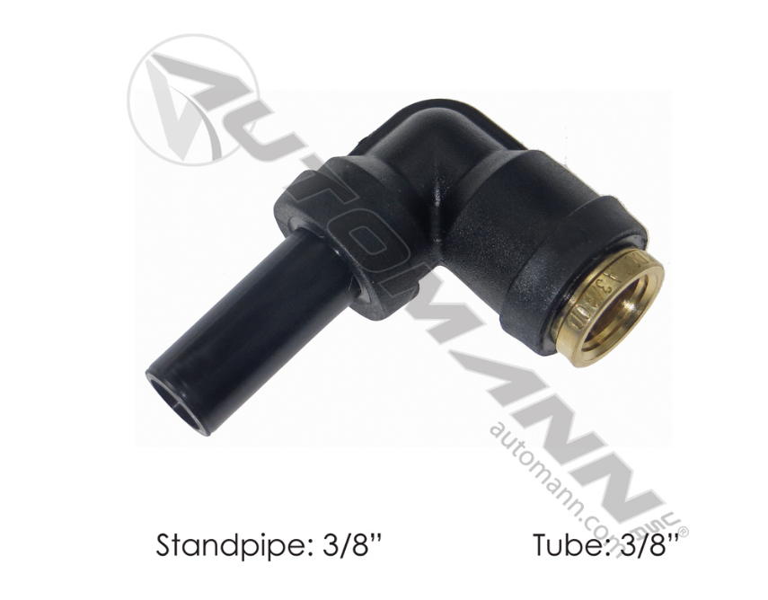 177.12C596C - PLC Standpipe Elbow 3/8 X 3/8in, Ref. # 369PTCSP66, QS696C, 369SP66