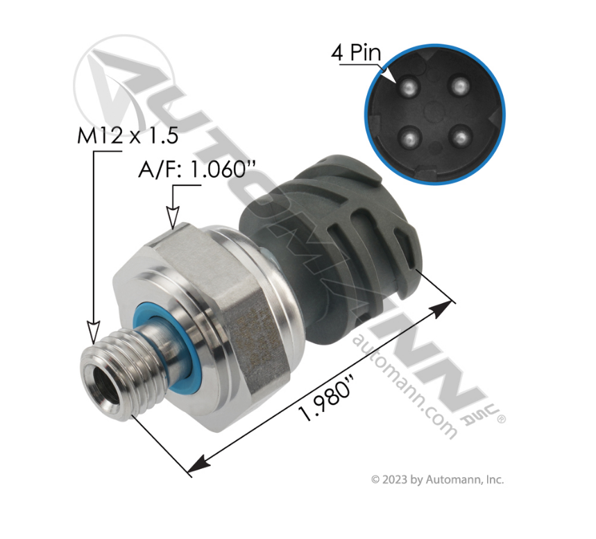 577.75525 - Pressure Sensor Pre Turbo Peterbilt, Ref. # 1822252, 2041679, 2137593