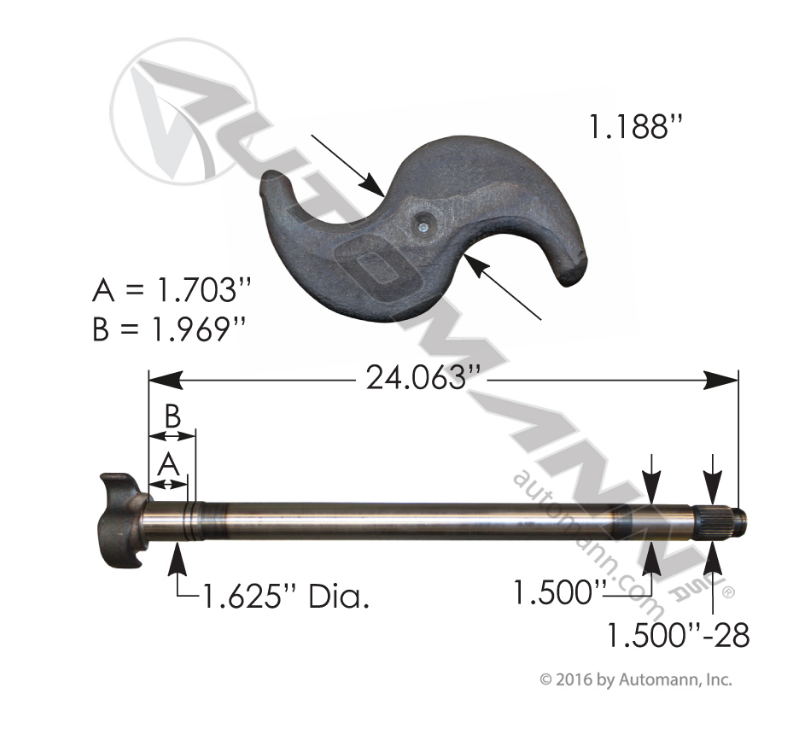 122.282402.03 - Camshaft LH, Ref. # E-2445B, E-5510, 2210E6869, 2210V8160