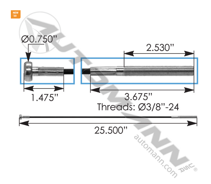 PDF  Hide 172.46255MC - Cable Air Tank Mounting 25.5in, Ref. # 1221014000