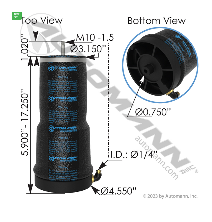 ABSZ70-2453 - Air Spring Cabin Volvo, Ref. # 21193602, 21338453