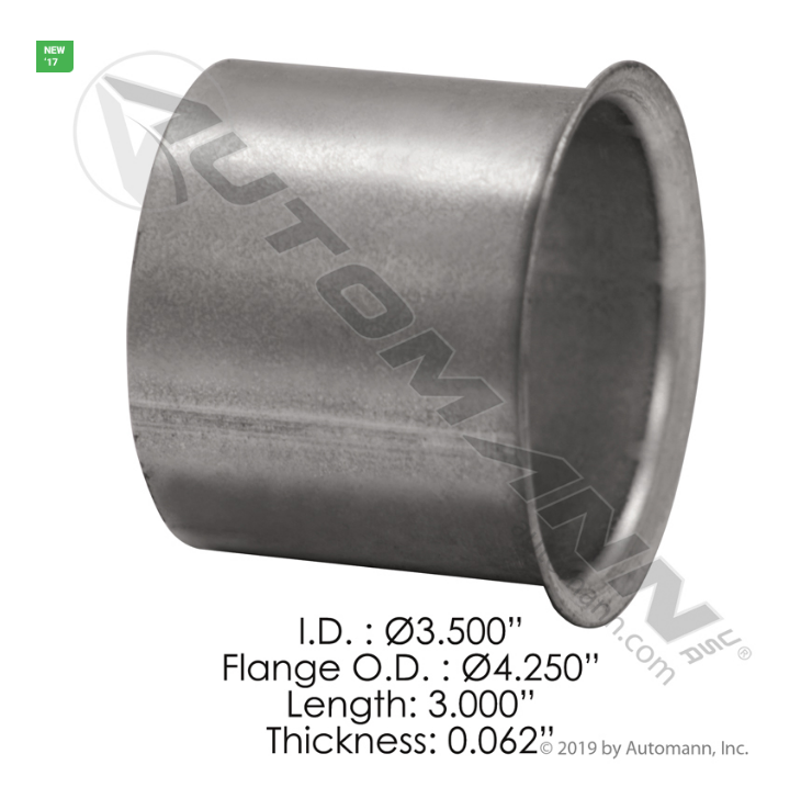 562.U14252A - Flared Exhaust Adapter 4.250in ALZ, Ref. # T4256ID, 41647, P207581