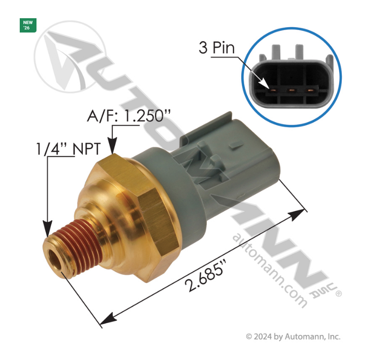 577.23523 - Pressure Sensor Turbo Detroit DieselRef. # 23535663