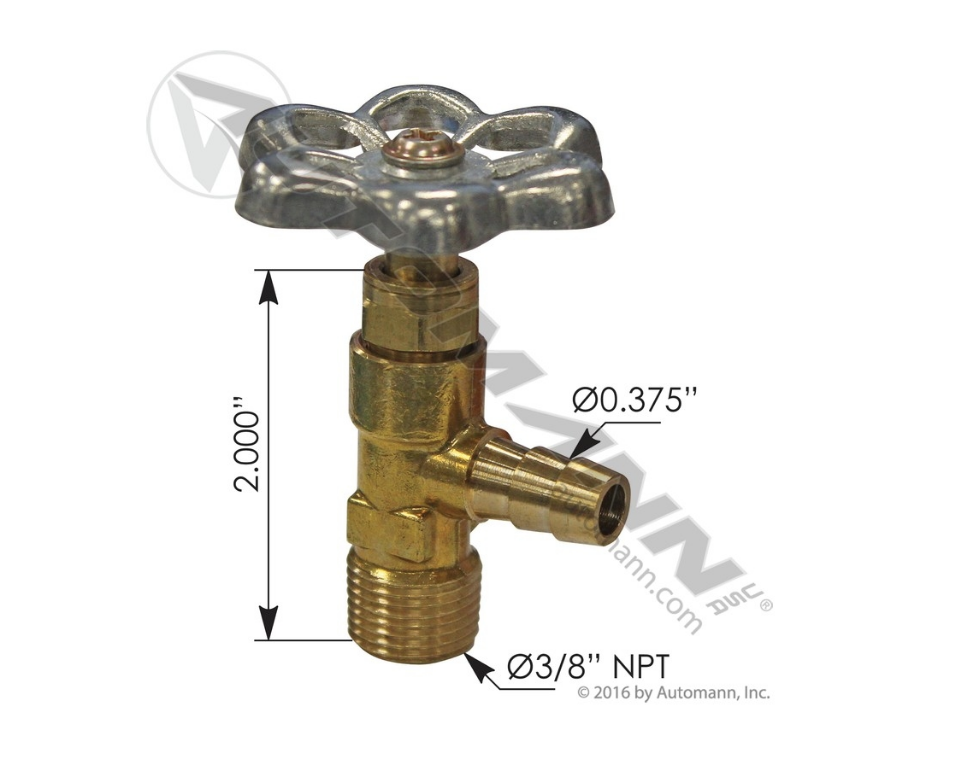 177.4266C - Shutoff Valve 3/8in Barb X 3/8in NPT