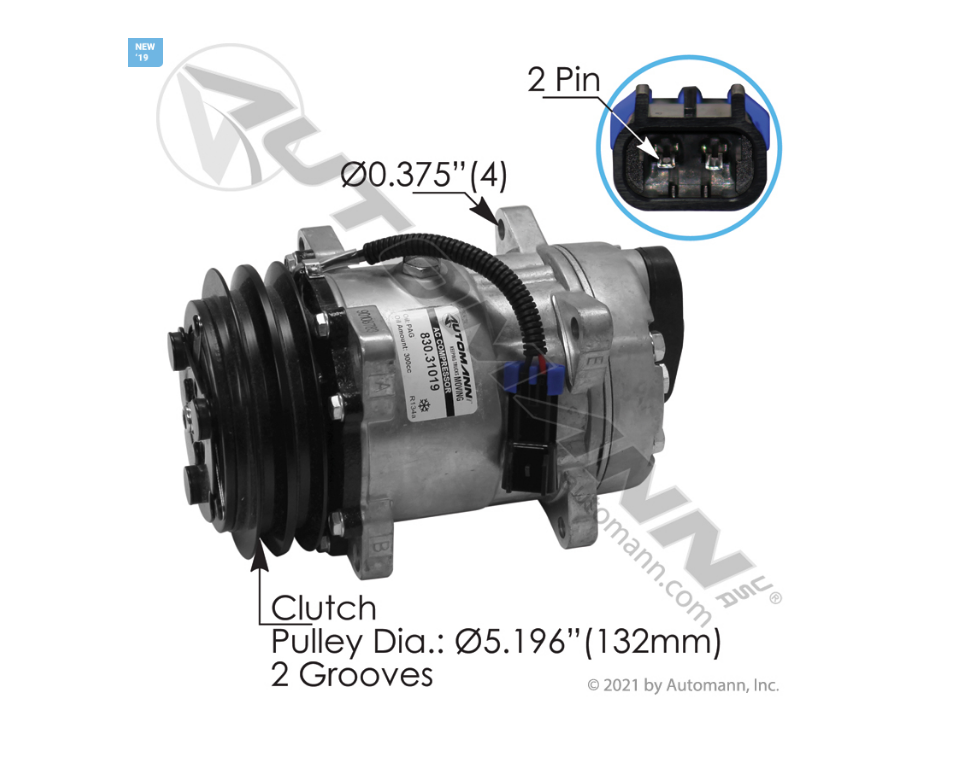 830.31019 - Air Conditioning Compressor 7H15 Type