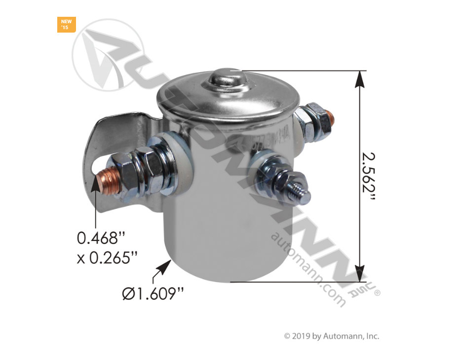 577.3043-12 - Starter Solenoid 3 Terminal 85A 12V