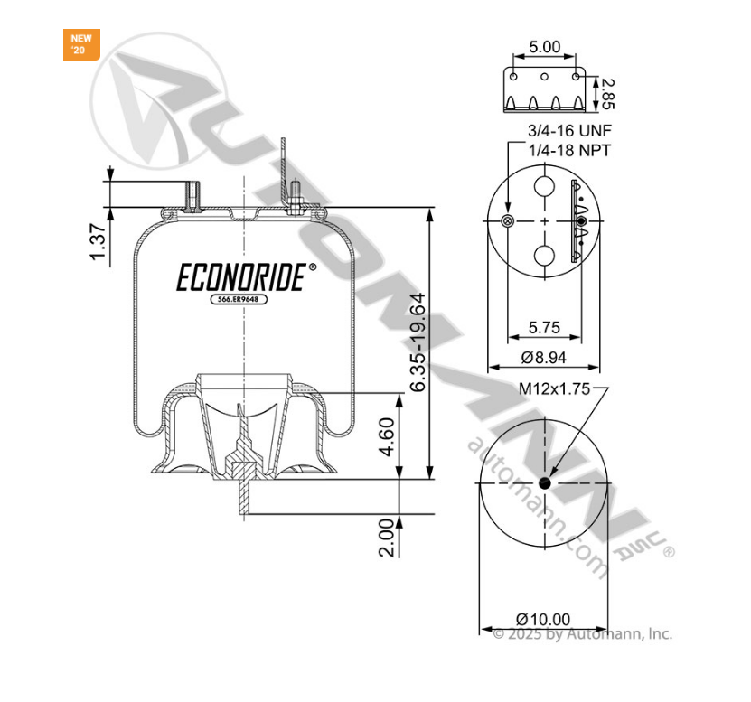 566.ER9648 - Econoride Air Spring Rolling Lobe